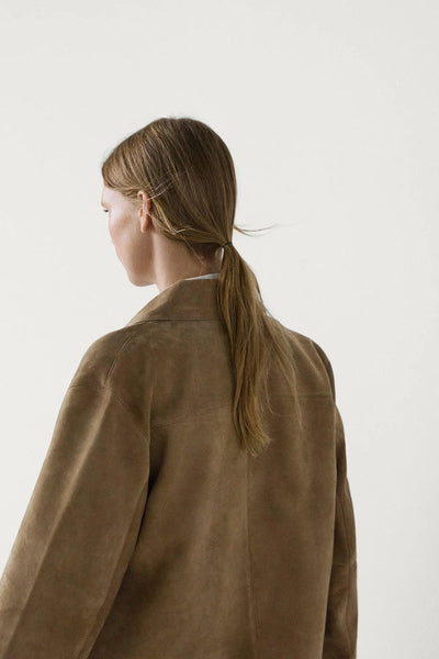 Chaqueta de piel de serraje