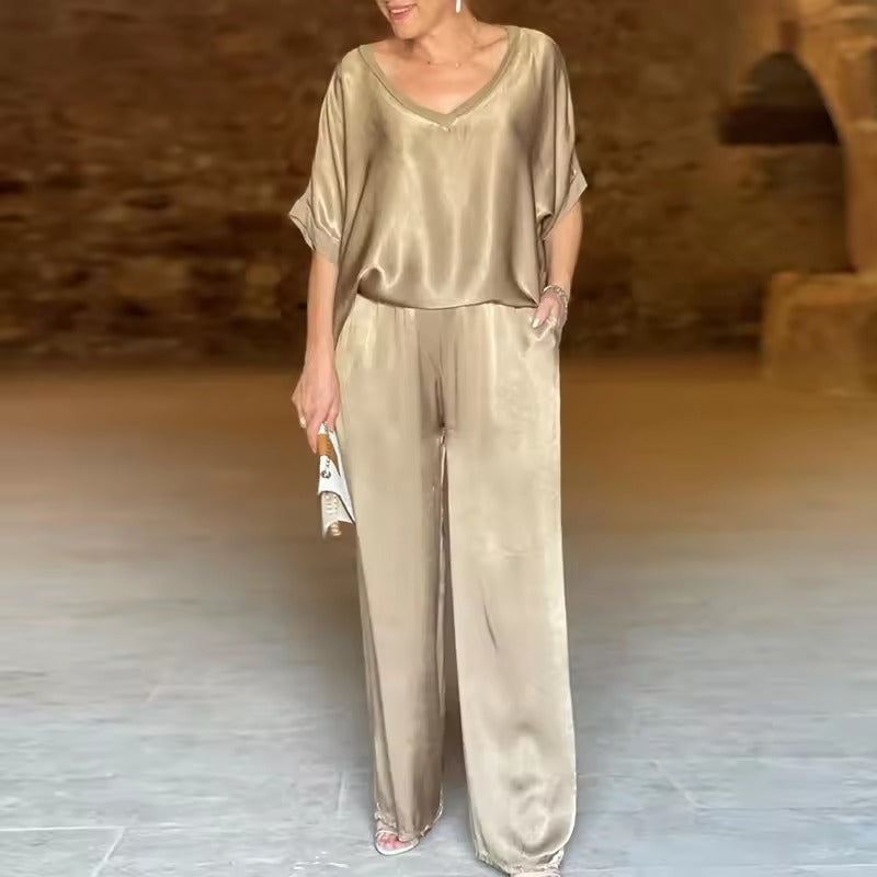 Conjunto de satén dos piezas