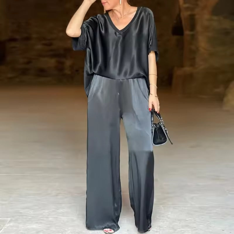 Conjunto de satén dos piezas